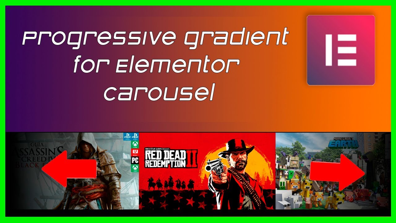 ✅ progressive gradient for Elementor carousel