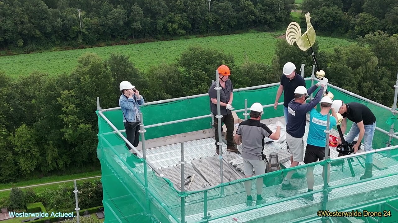 Windhaan terug op Juffertoren in Onstwedde