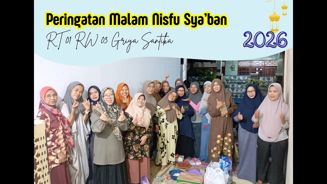 Peringatan Malam Nisyfu Sya'ban RT 01 RW 03 Griya Santika, 2 Februari 2026