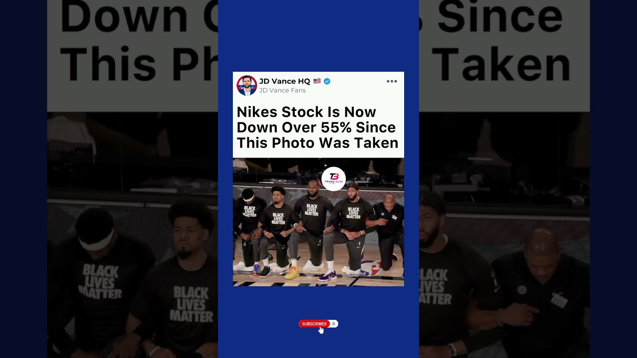 JD Vance Fans: Nike Stock Down Over 55% Since This Photo Was Taken 😳📉👟#shorts