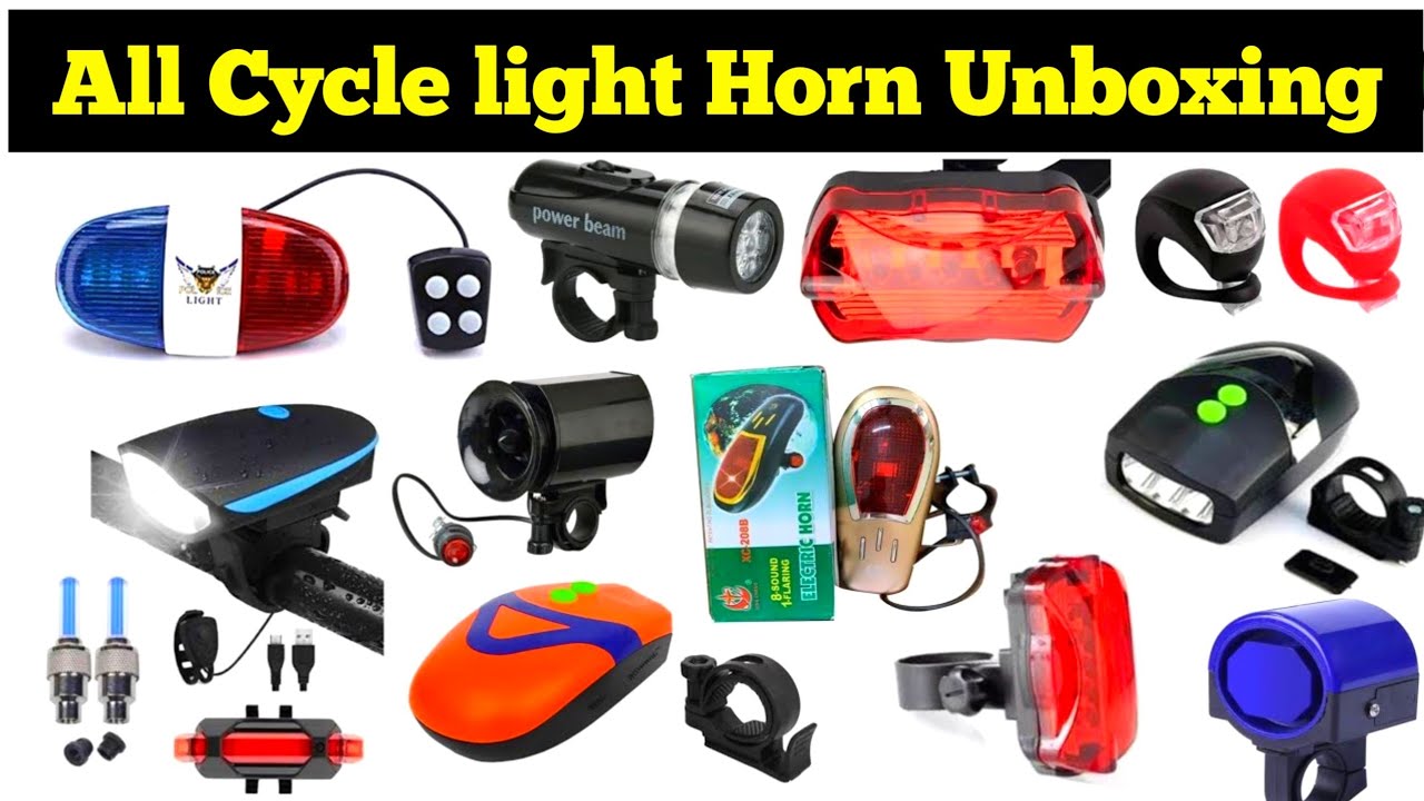 Cycle light horn Unboxing and Test Rechargeable🔥🔥🔥 | Bicycle light Horn /  Electronics Verma 
