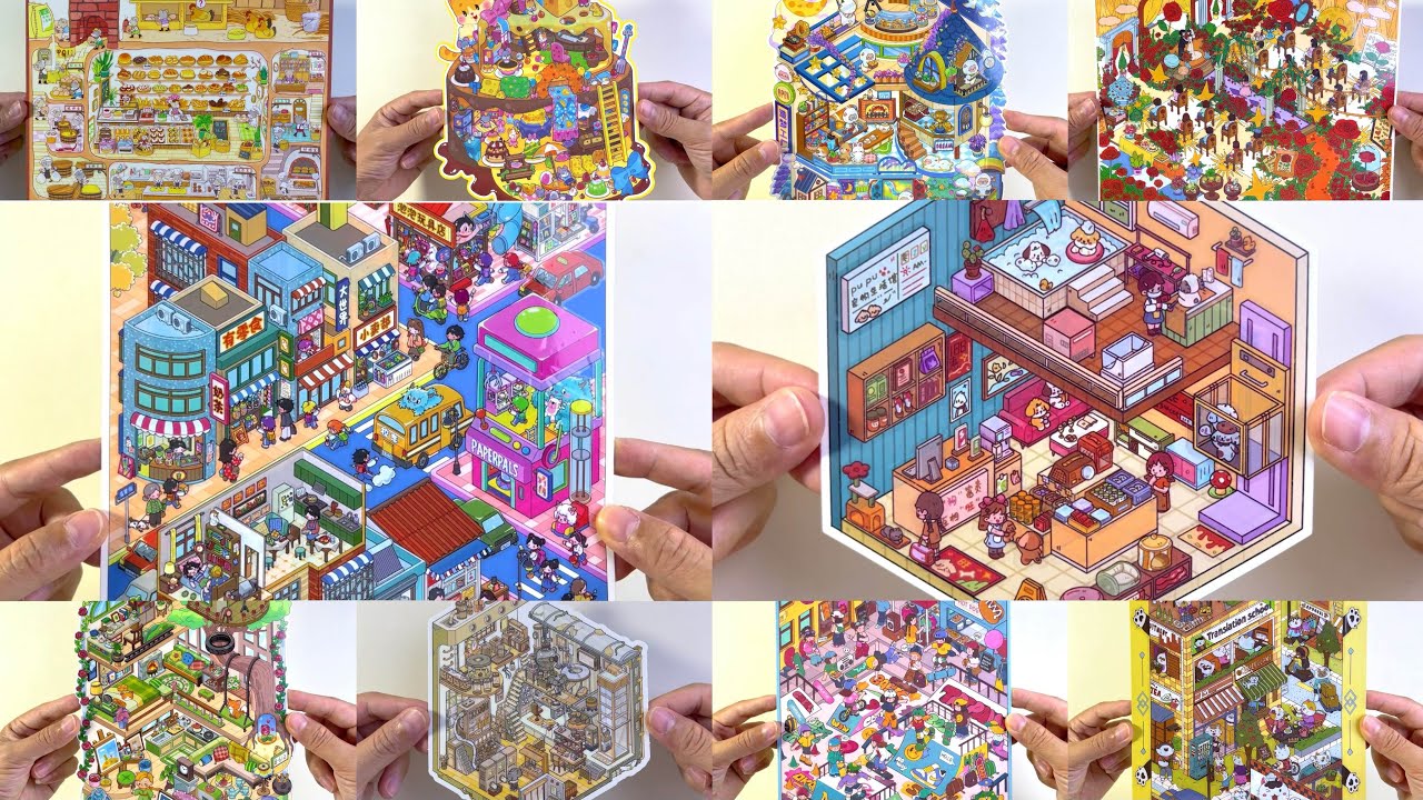 [ASMR]DIY 67 different styles of scene stickers