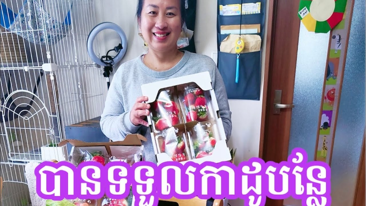 Vegetables gifts from Cambodian trainees in Japan