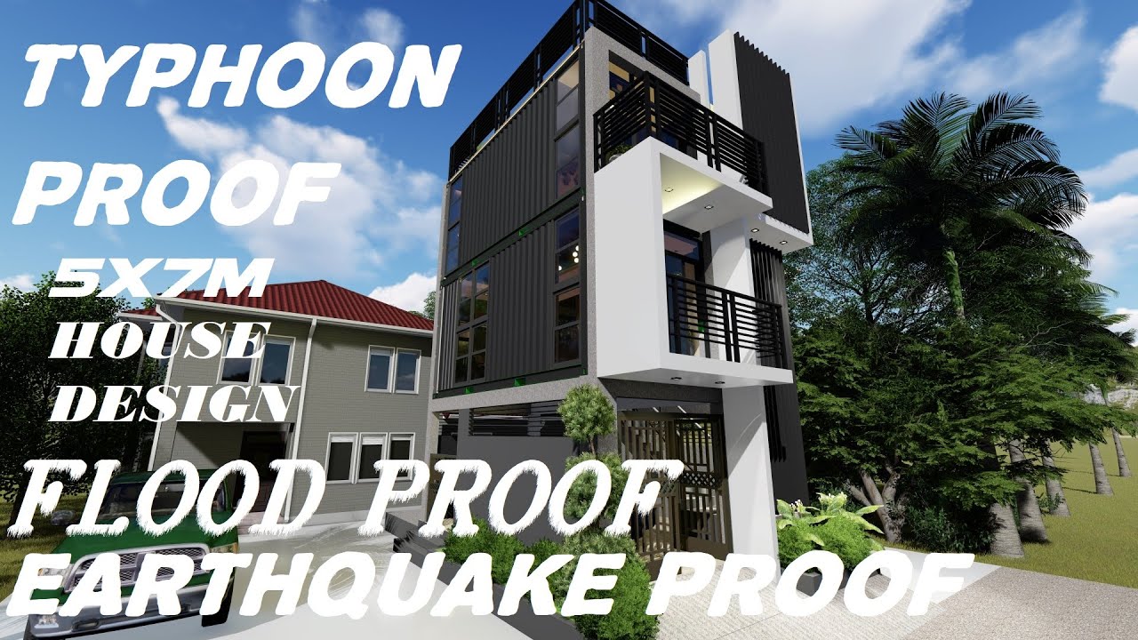 TACTICAL TYPHOON PROOF/FLOOD PROOF/EARTHQUAKE PROOF / 5X7M HOUSE DESIGN