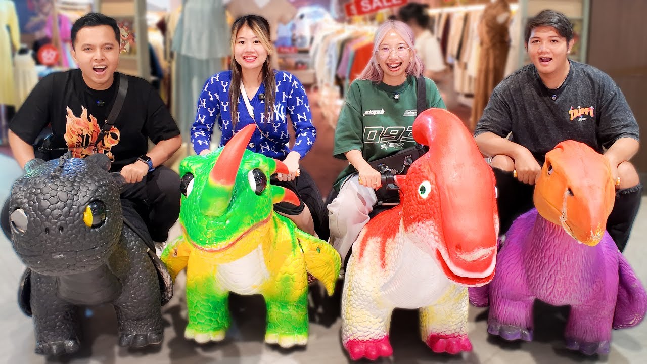 NGABUBURIT DI MALL MAIN DINO RIDE!!