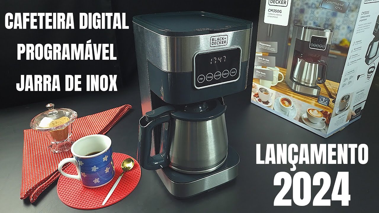 Cafeteira Jarra de Inox Digital Program&aacute;vel Black+Decker CM350G