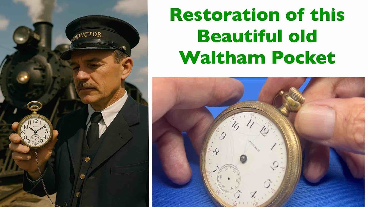 Waltham Pocket Watch Restoration!  No Crystal, No Hands, No Problem!