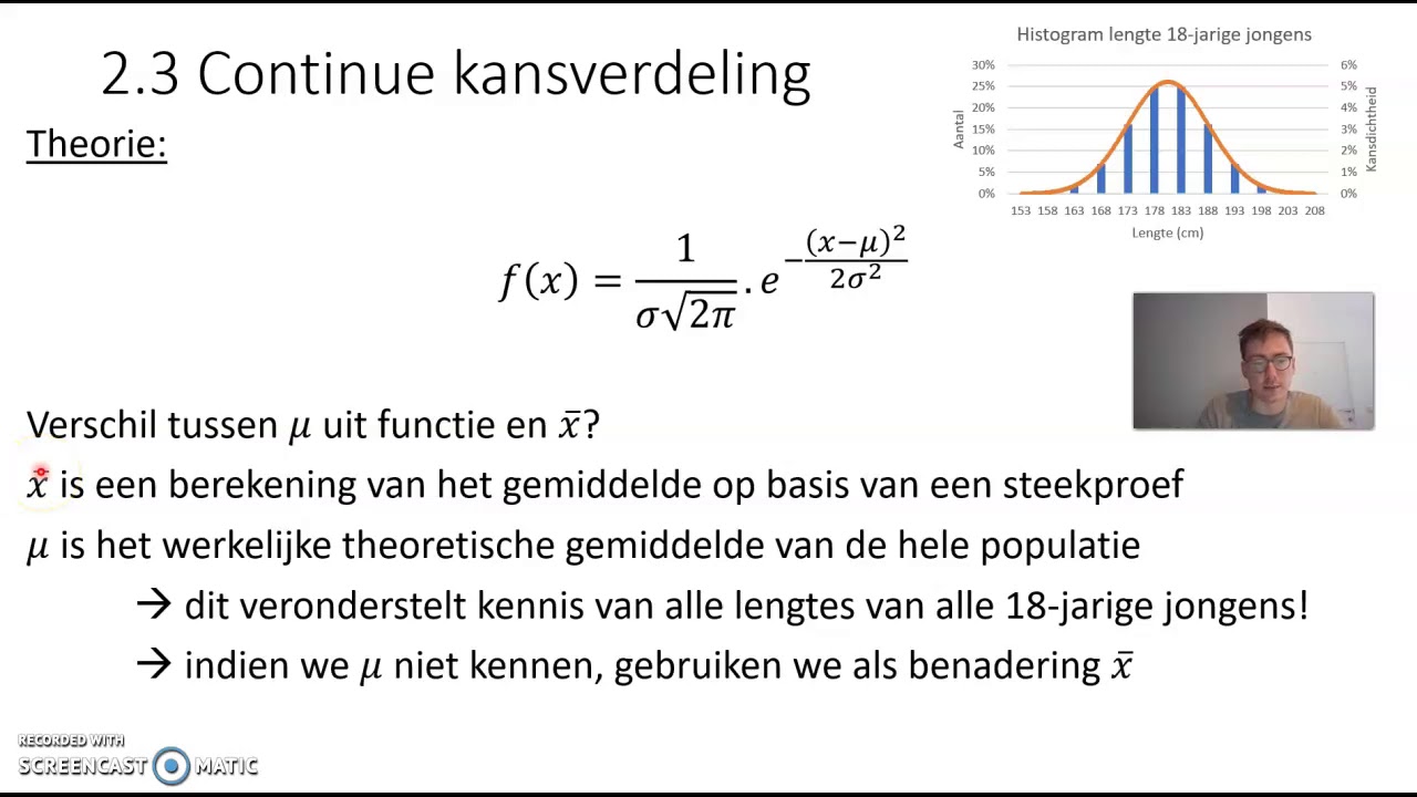 De continue kansverdeling