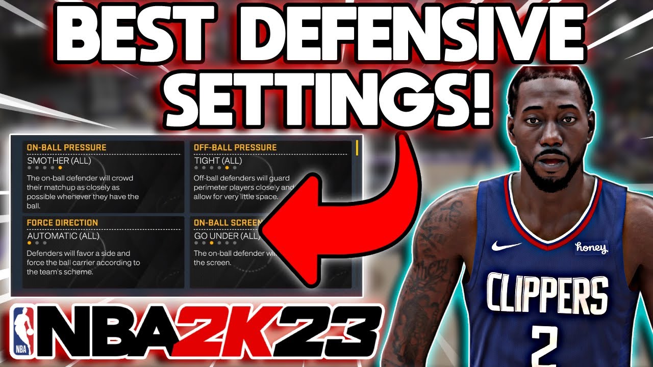 BEST DEFENSIVE SETTINGS IN NBA 2K23 & HOW TO SAVE THEM!