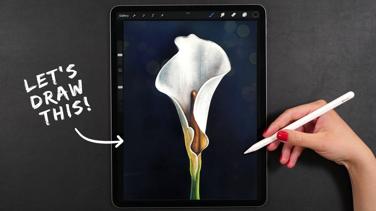Нарисуйте цветок каллы в Procreate | Урок по цифровому искусству