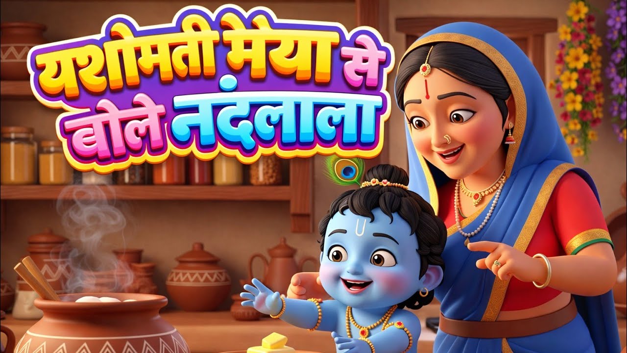 Yashomati Maiya Se Bole Nandlala | Little Krishna Song | Kids Song I Krishna Bhakti
