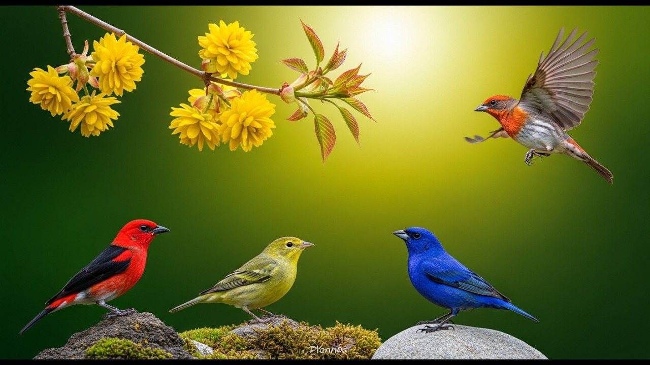 Beautiful Relaxing Piano with Bird Sounds | Calm Nature Music for Deep Focus & Healing