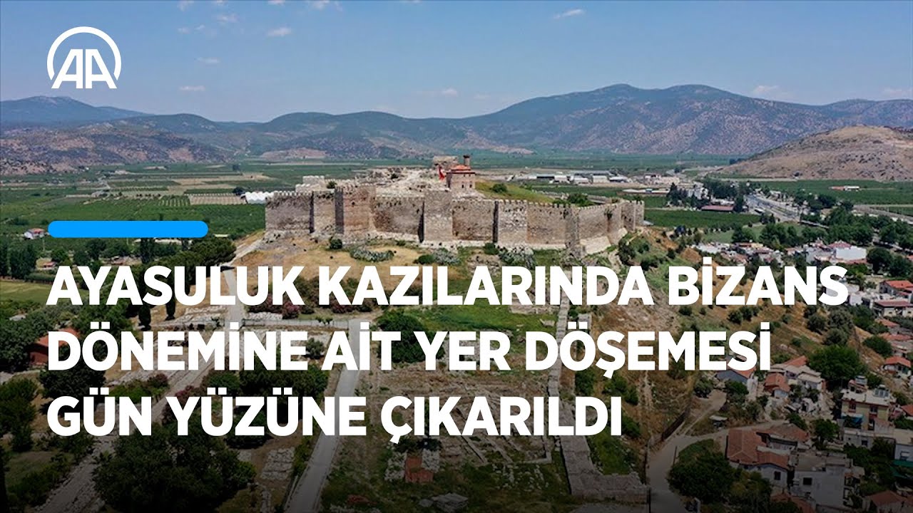 Ayasuluk kazılarında Bizans dönemine ait yer döşemesi gün yüzüne çıkarıldı