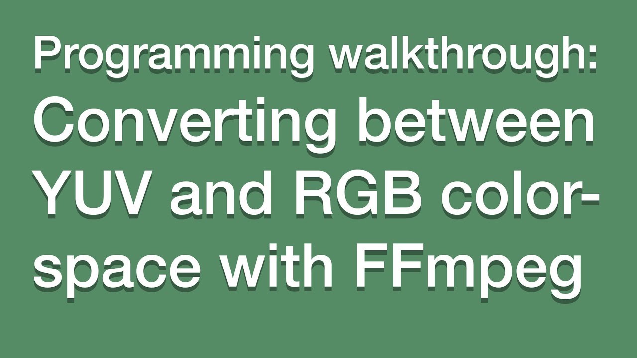 Decoding video pixel data in C++ using FFmpeg (Part 2)