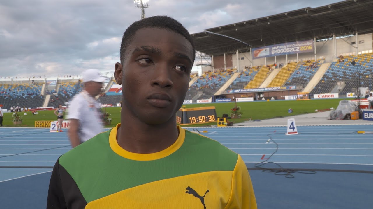 IAAF WU20 Championships Bydgoszcz 2016 100m men SF Jhevaughn MATHERSON JAM