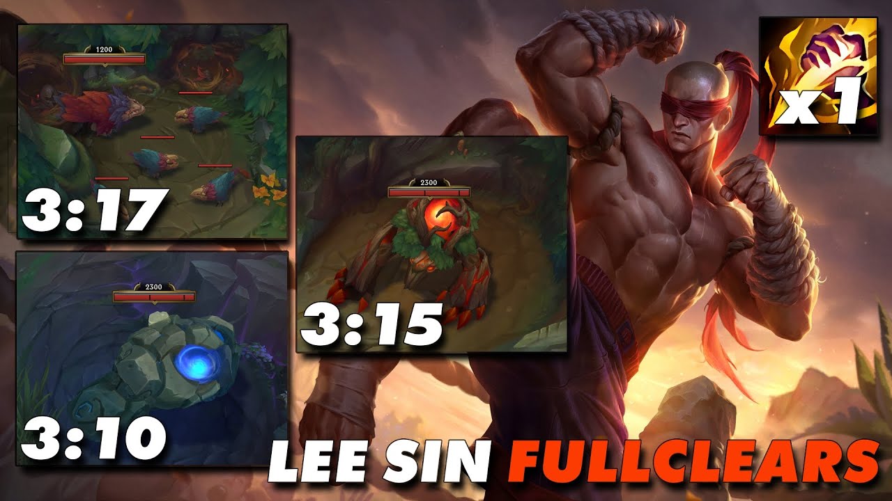 Complete Lee Sin Fullclearing Guide // 3:10 Blue // 3:15 Red // 3:17 Chickens Superclear