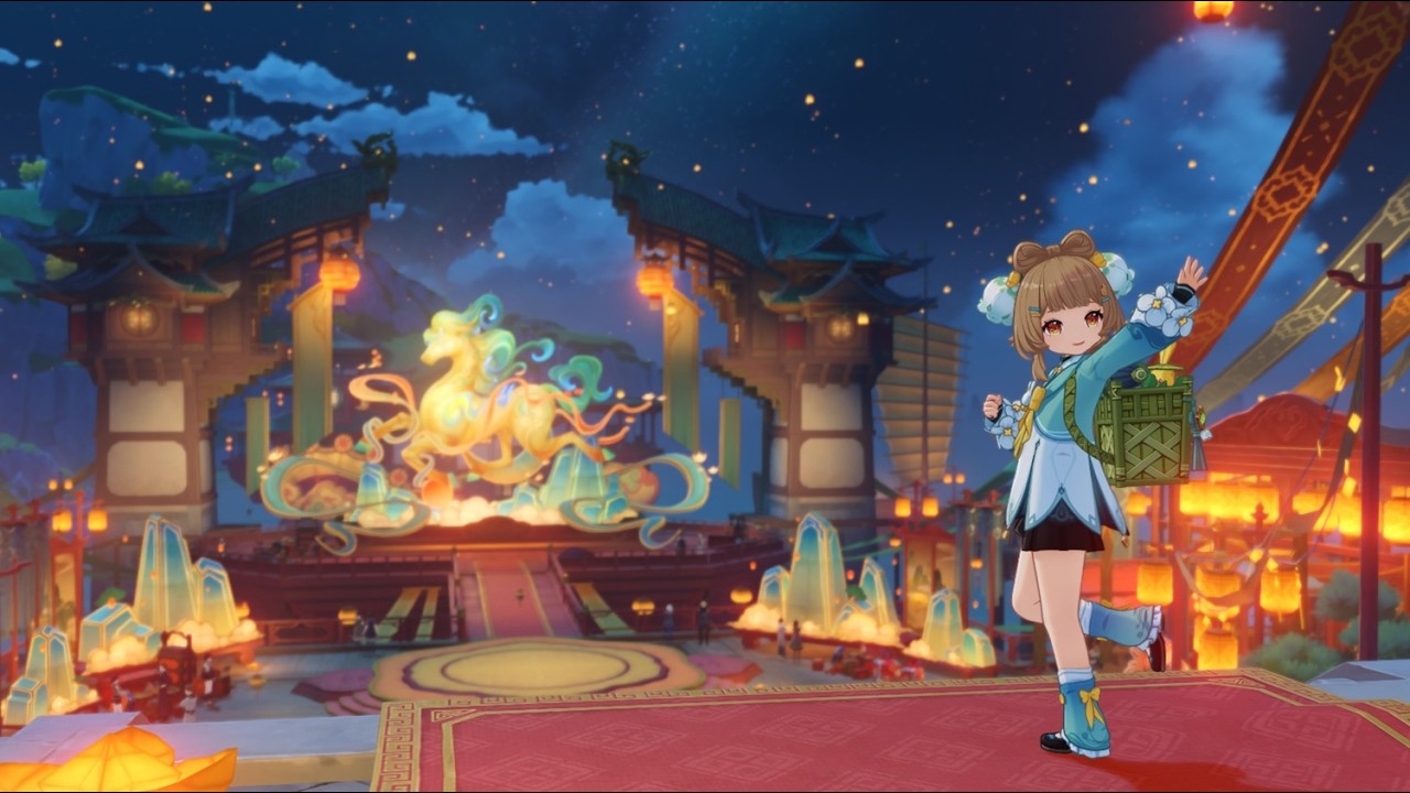 Walk at the Lantern Rite Festival 2026 | Genshin Impact Free Roam + Music