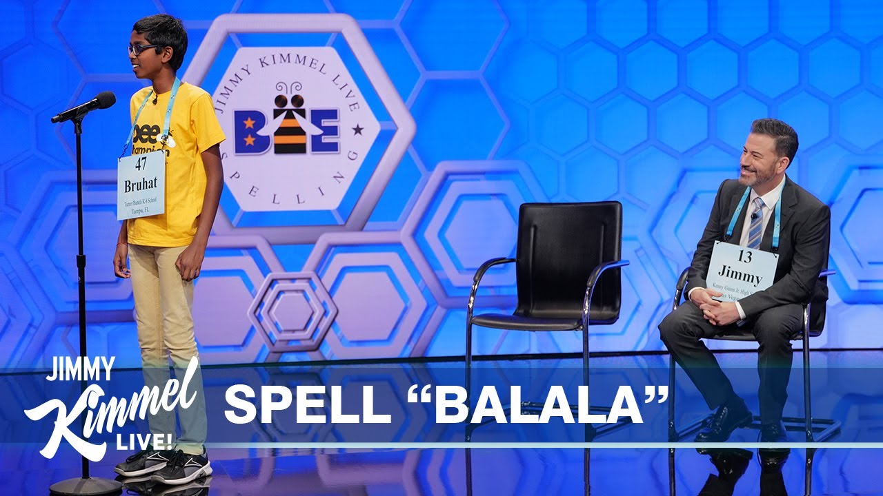 Jimmy Kimmel vs 12-Year-Old Spelling Bee Winner Bruhat Soma