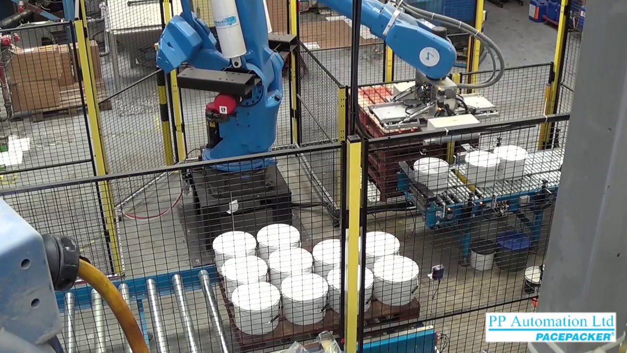 Robot Palletising System for Buckets & Pails