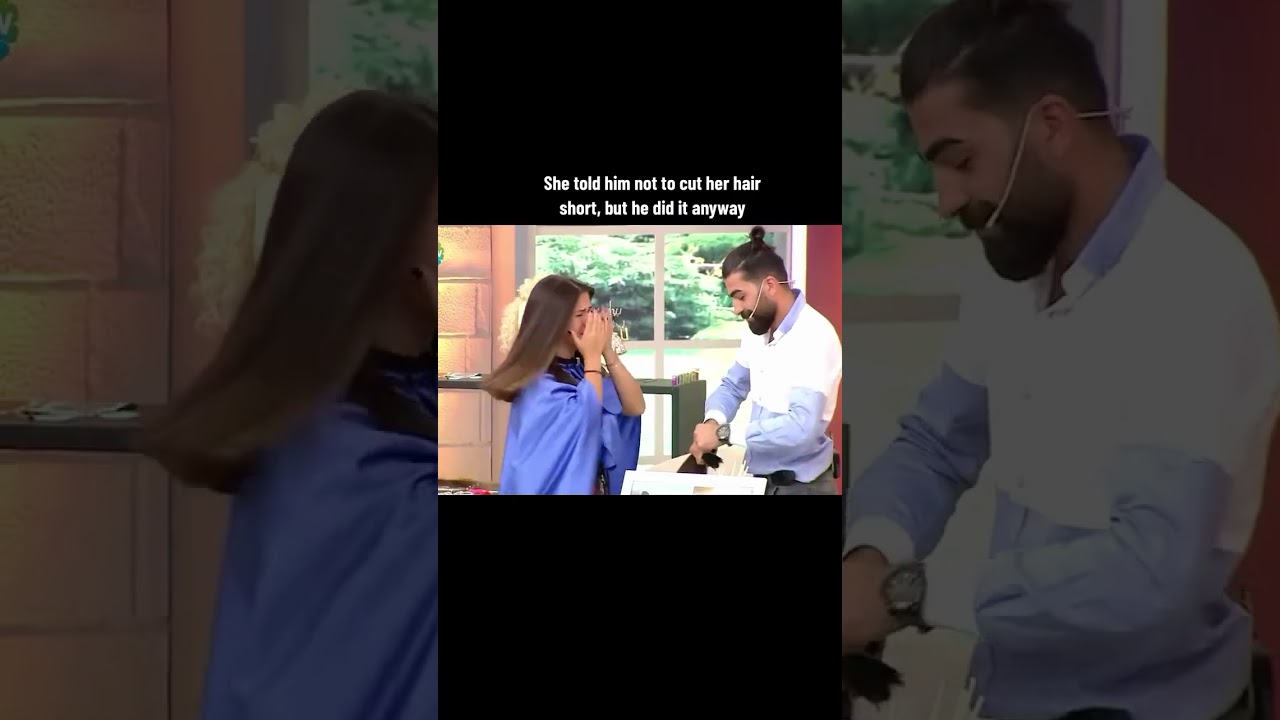 She told him not to cut her hair short, but he did it anyway  #shocked #scene  #sad #moment #viral
