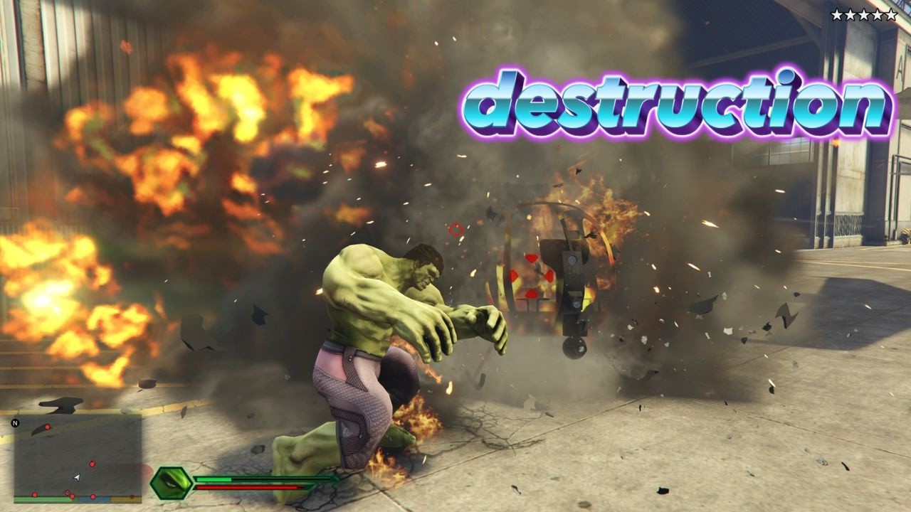 HULK Mod in GTA 5: How Much Damage Can He Do?