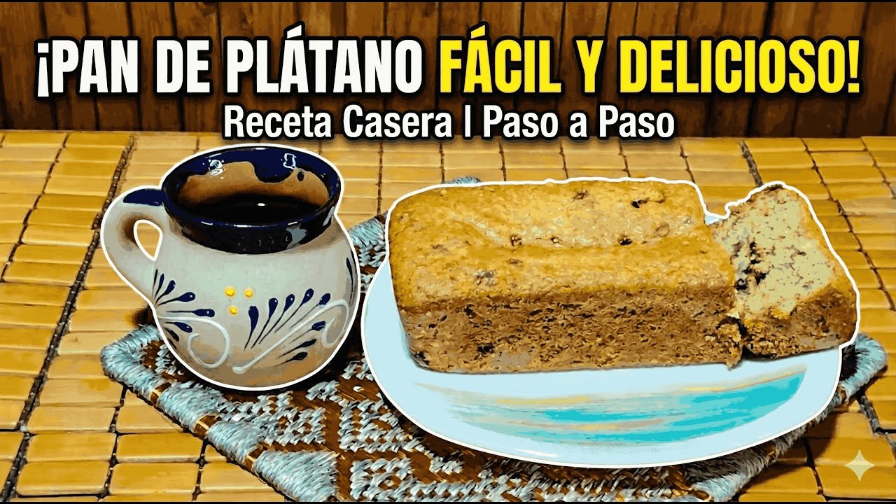 Pan de Plátano con CHISPAS DE CHOCOLATE 🍌🍫🍫No tires los plátanos negros... ¡mejor haz ESTO! 🍌