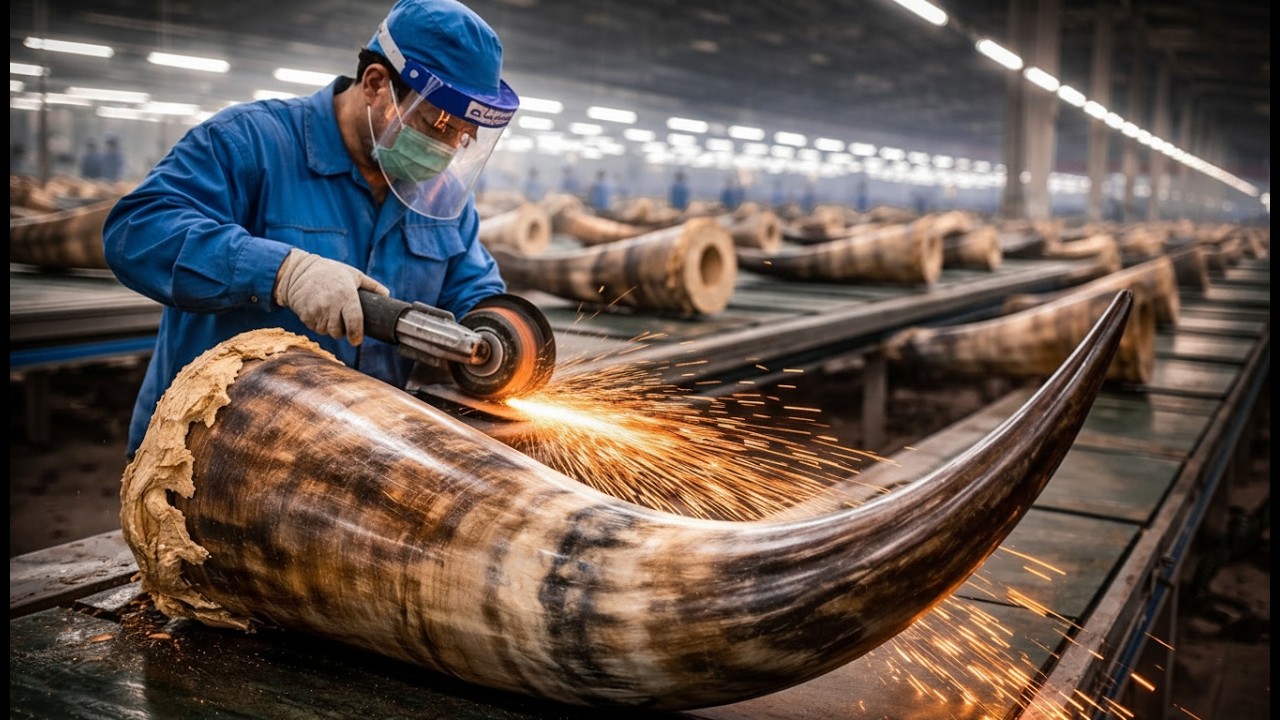 How Cow Horns Are Turned into Luxury Decorative Pieces | Inside the Workshop (Full Process)