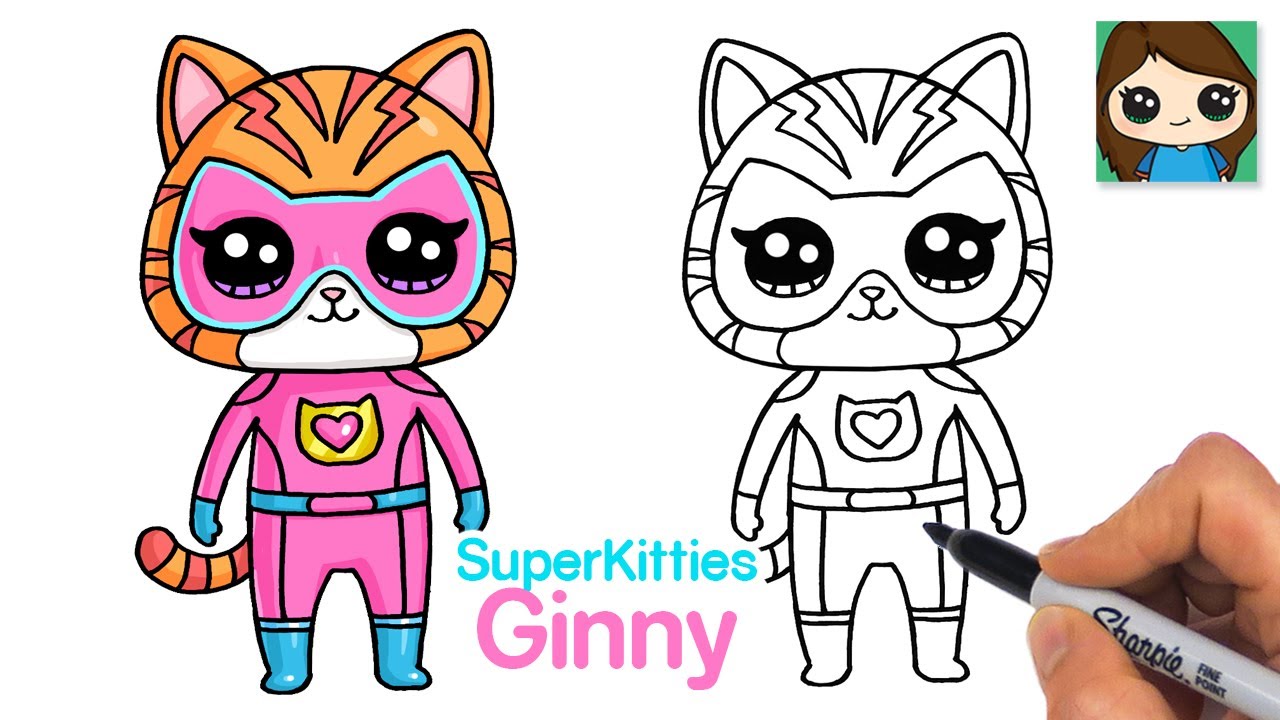 How to Draw Kitten Ginny | SuperKitties