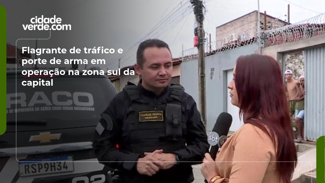 Flagrante de tráfico e porte de arma em operação na zona sul da capital