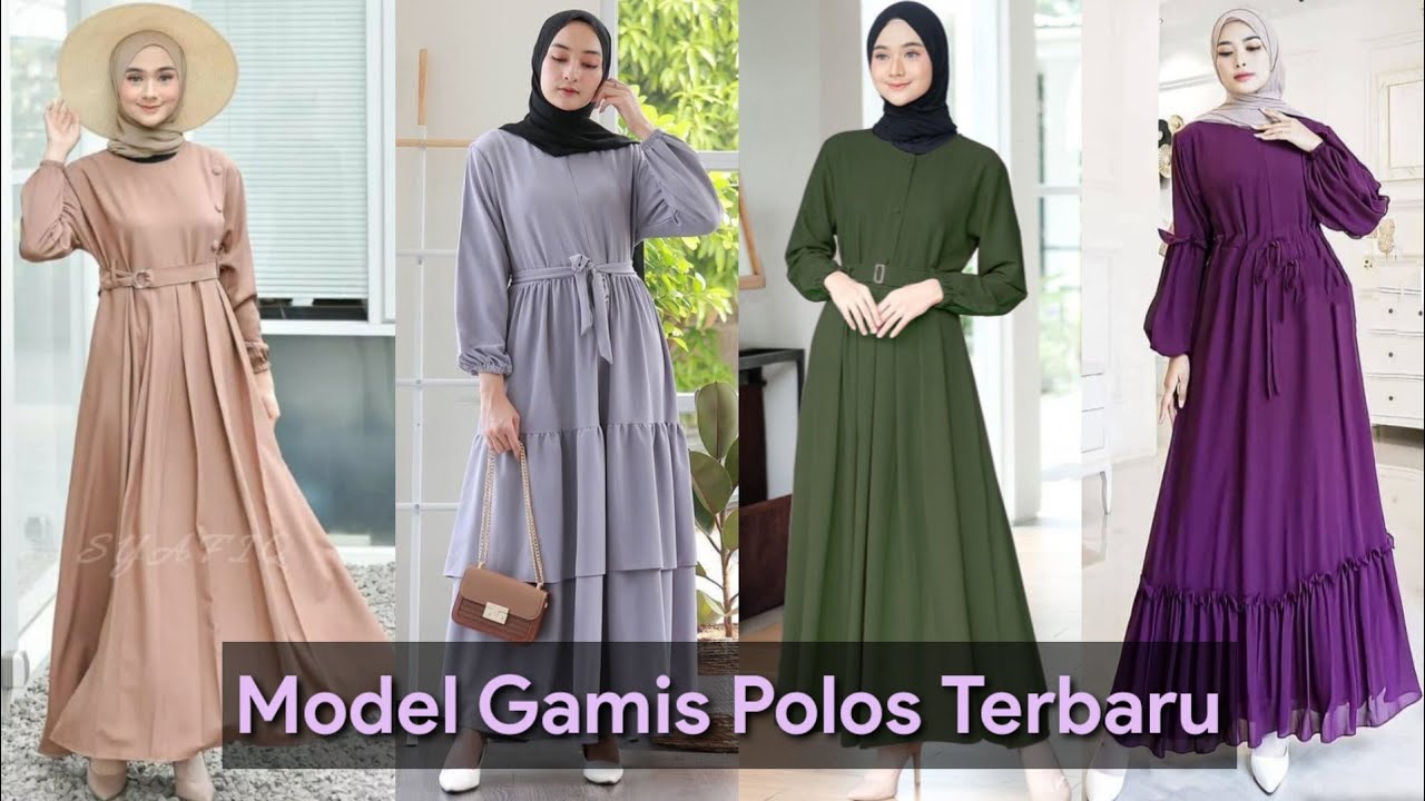 Gamis Polos Wanita Terbaru