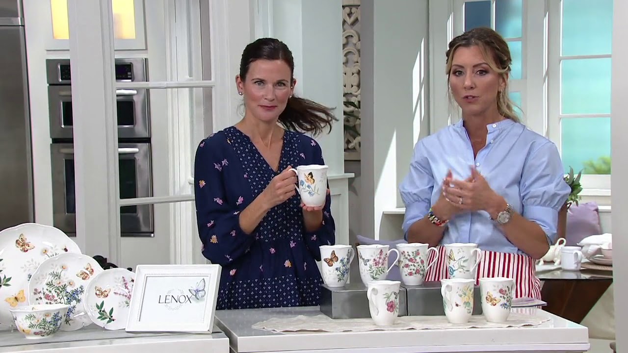 Lenox 4 Piece Butterfly Meadow Mug Set on QVC