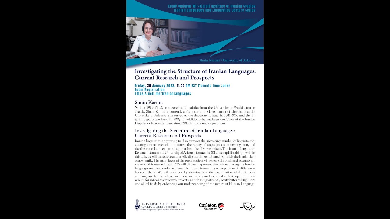 Investigating the Structure of Iranian Languages: Current Research and Prospects by Simin Karimi