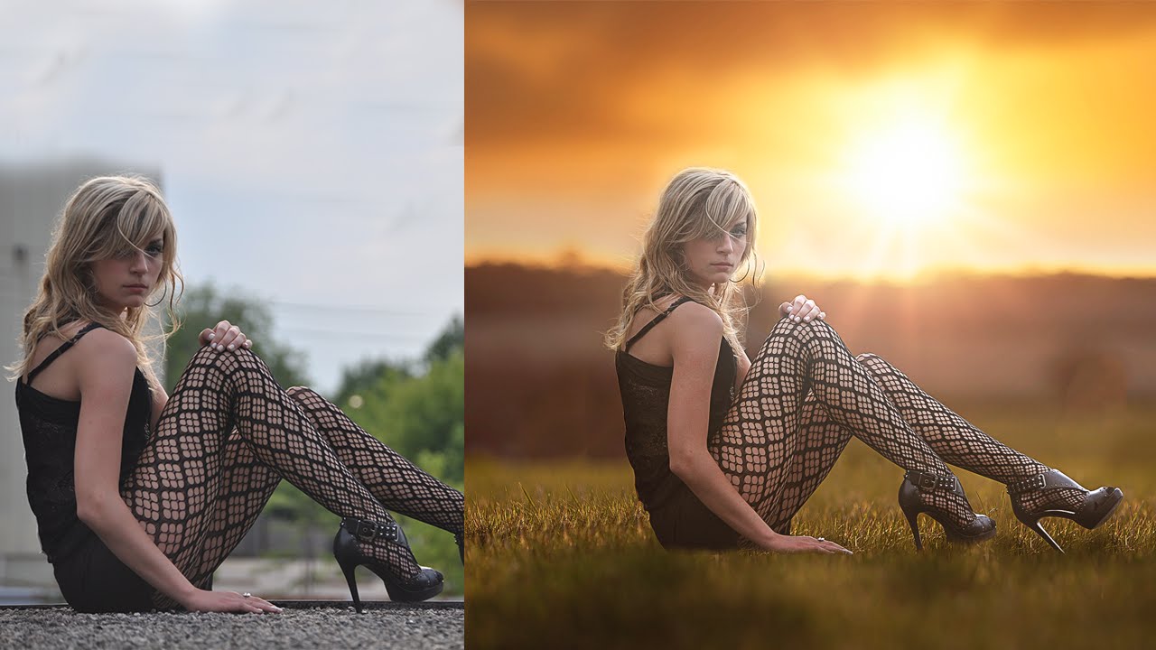 Photoshop Tutorial Photo Manipulation Change Background & Blending JO