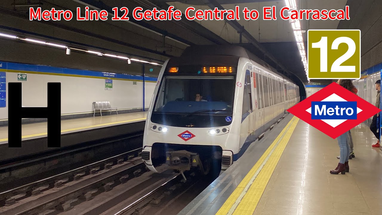 Metro Line 12 Getafe Central to El Carrascal 