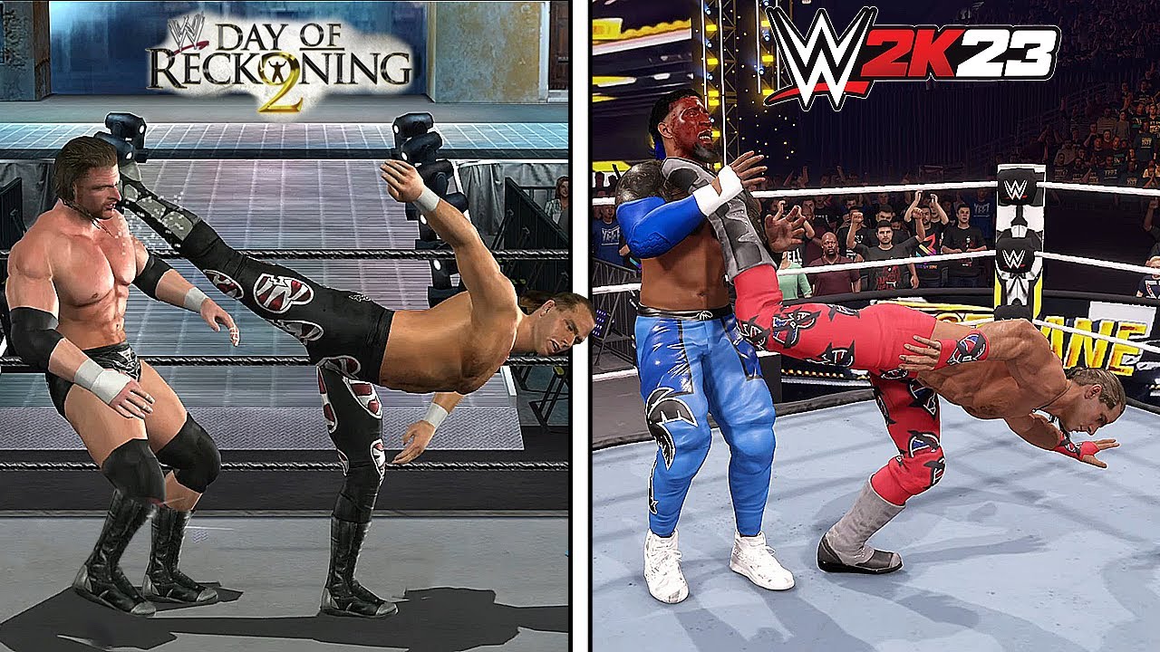 WWE 2K23 Vs. WWE Day of Reckoning 2 (Epic Finishers Comparison)