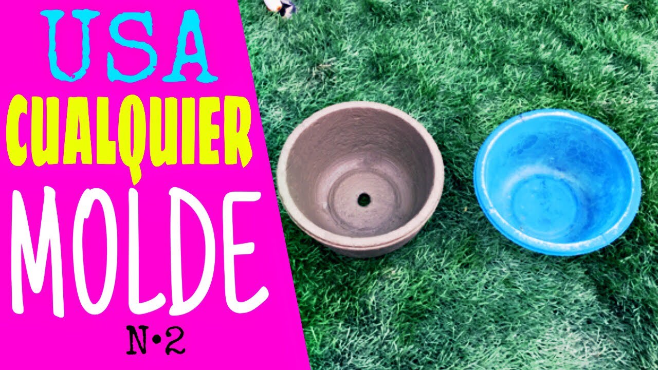 ❎COMO hacer MACETAS de CEMENTO con cualquier MOLDE/MOLDE para MACETAS/vaso de cimento/DIY/pot cement