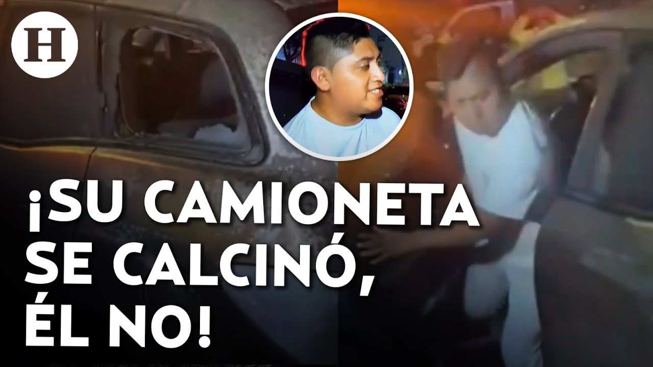 ¡No se quemó ni un pelo! Así fue como Hugo logró salir ileso tras cubrirse durante explosión de pipa