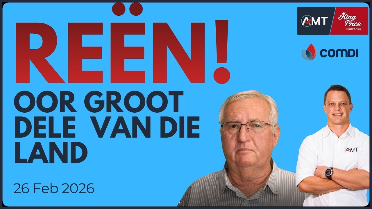 🌧️ Reën oor groot dele van die land | Weeroorsig – 26 Feb 2026