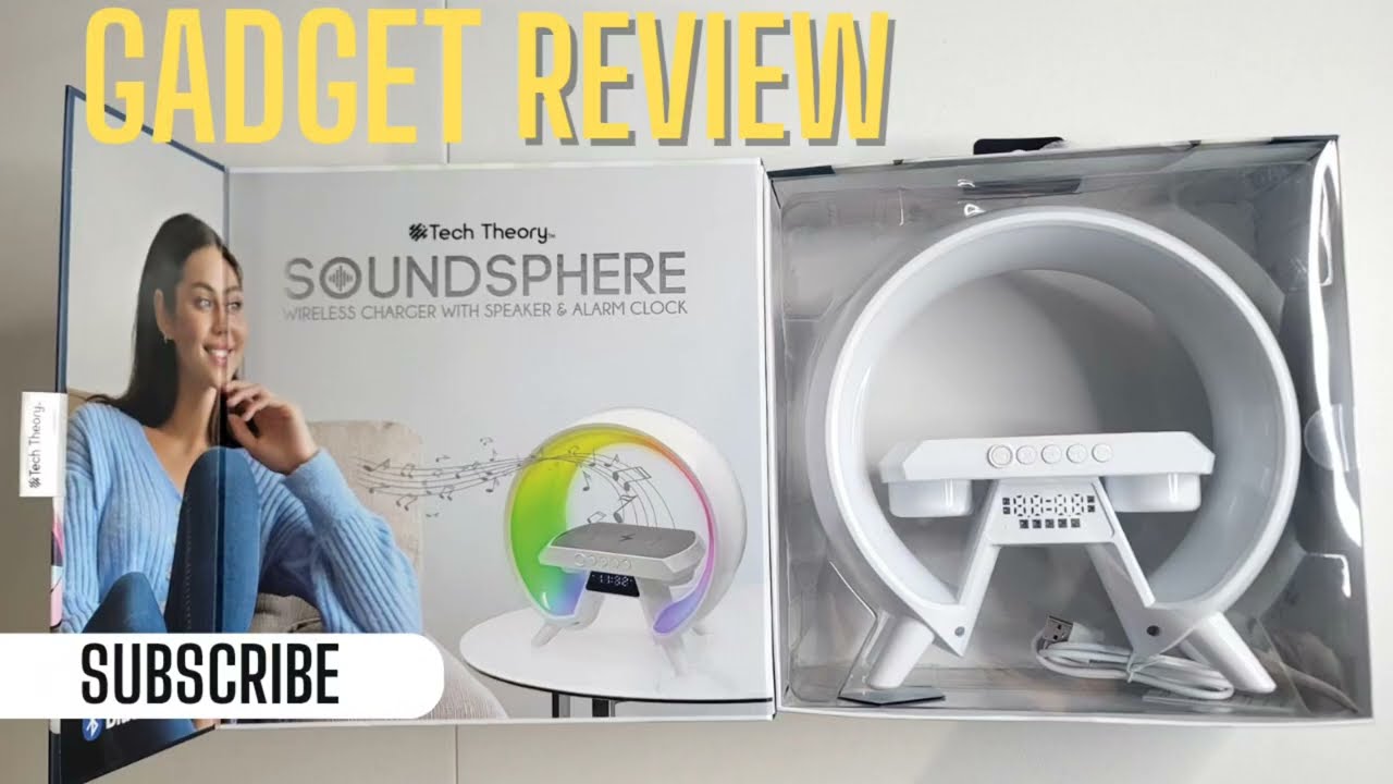 Bluetooth-колонка Soundsphere/зарядное устройство для телефона со светодиодной подсветкой, меняющ...