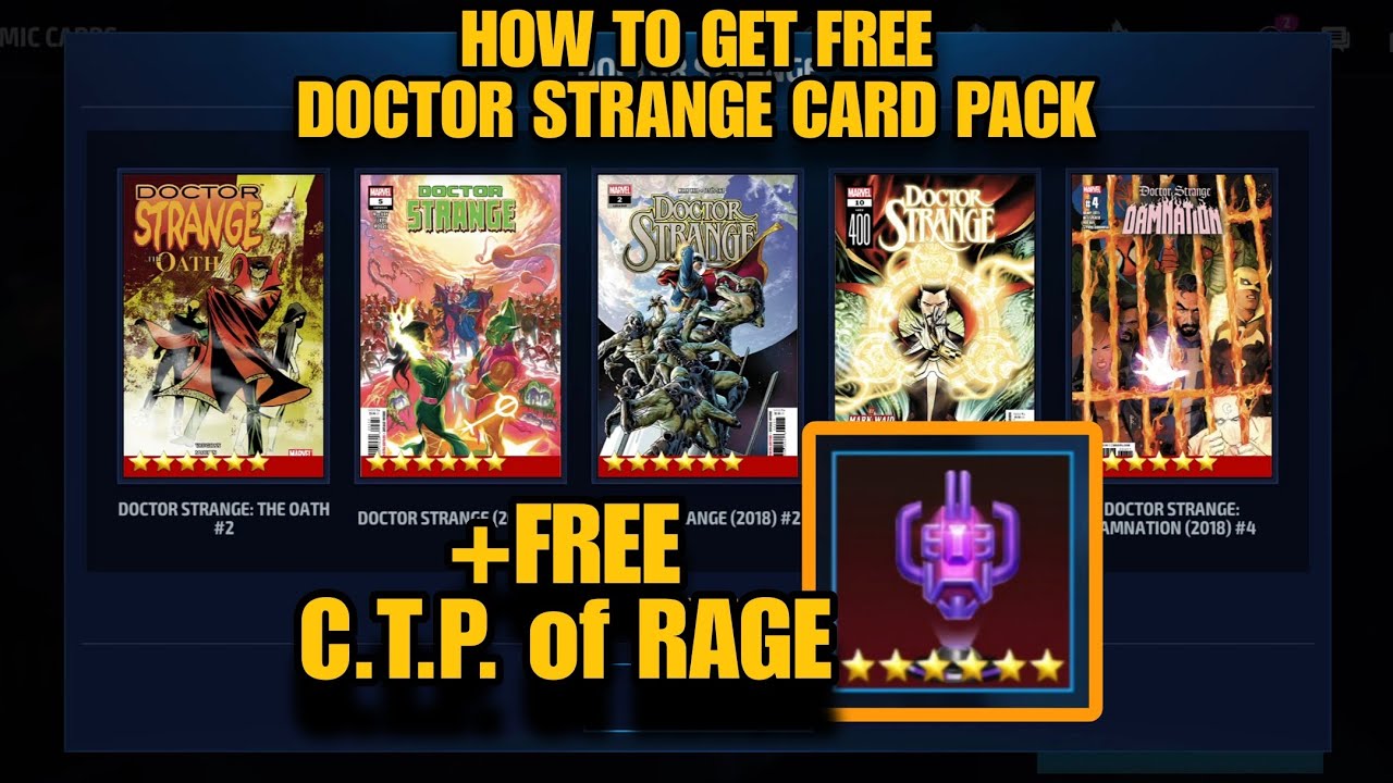 MARVEL Future Fight - HOW TO GET FREE C.T.P. of RAGE + FREE DOCTOR STRANGE CARD PACK (MUST WATCH!!!)