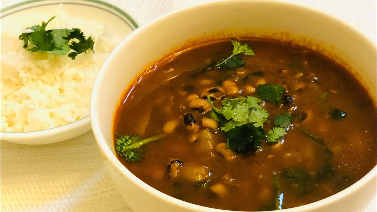 South Indian Black Eyed Beans | Black eyed peas curry | Black eyed beans sambhar | Lobia dal recipe