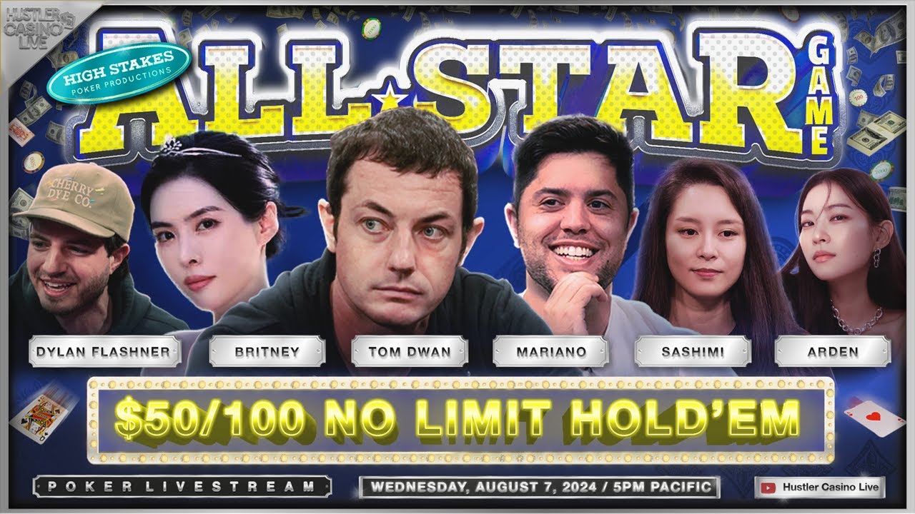 ALL-STAR GAME! Tom Dwan, Mariano, Britney, Arden Cho, Sashimi, Dylan, Big John - HIGH STAKES $50/100