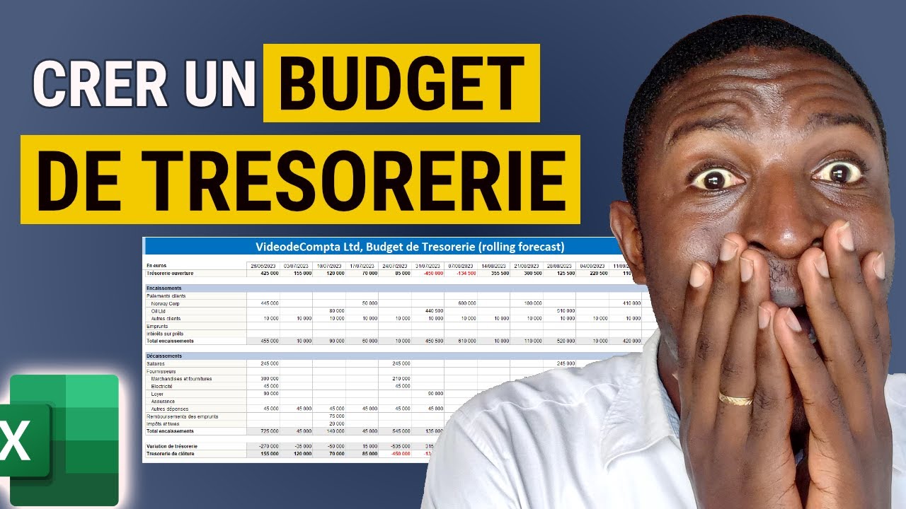 Comment r&eacute;aliser un BUDGET DE TRESORERIE sur Excel