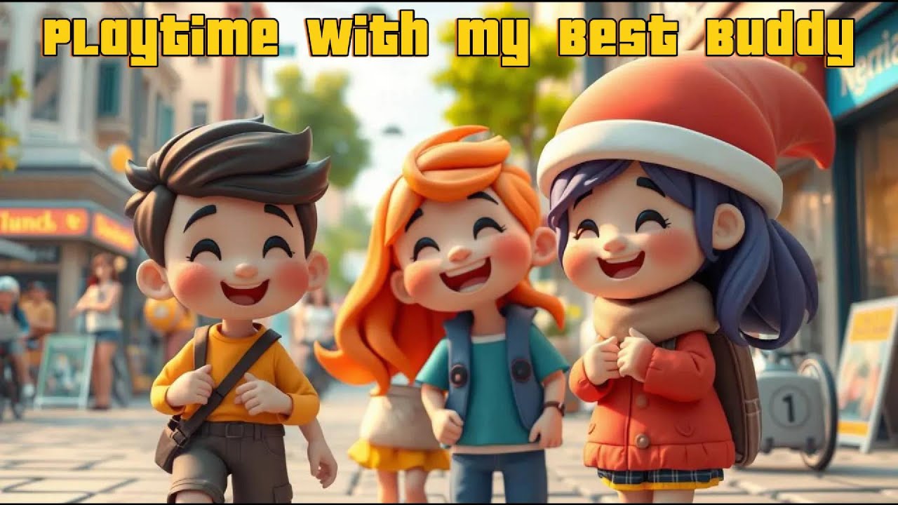 🤝🌈🎶 Playtime with My Best Buddy – Friendship & Fun Song for Kids | Smily Miley Chily 💛✨