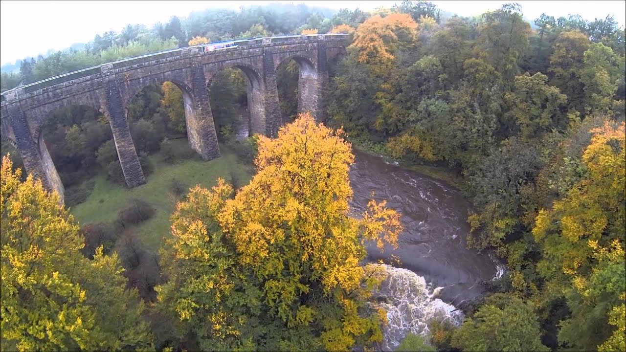 Avon Aqueduct near Linlithgow, Scotland from the air