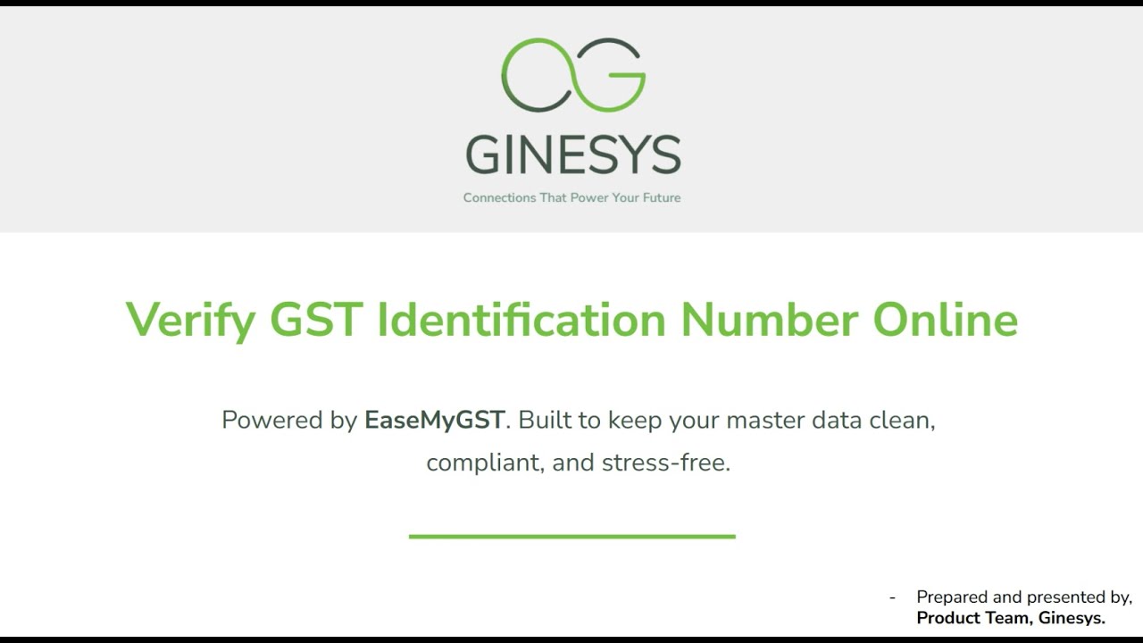 GSTIN Verification in ERP | Demo & Walkthrough