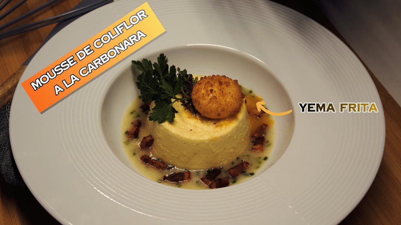 Esta Carbonara NO es lo que Crees 😏 (Mousse de Coliflor + Yema Frita)