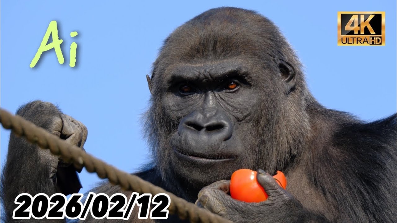 超望遠レンズの衝撃！ズームアップされたゴリラ達が美しい 〜 2026/02/12 木曜日【東山動植物園】