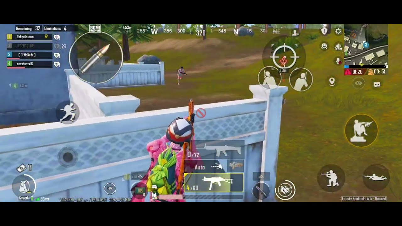 BGMI New update ❄️ smooth gameplay ❄️120fps in GT 20Pro🔥