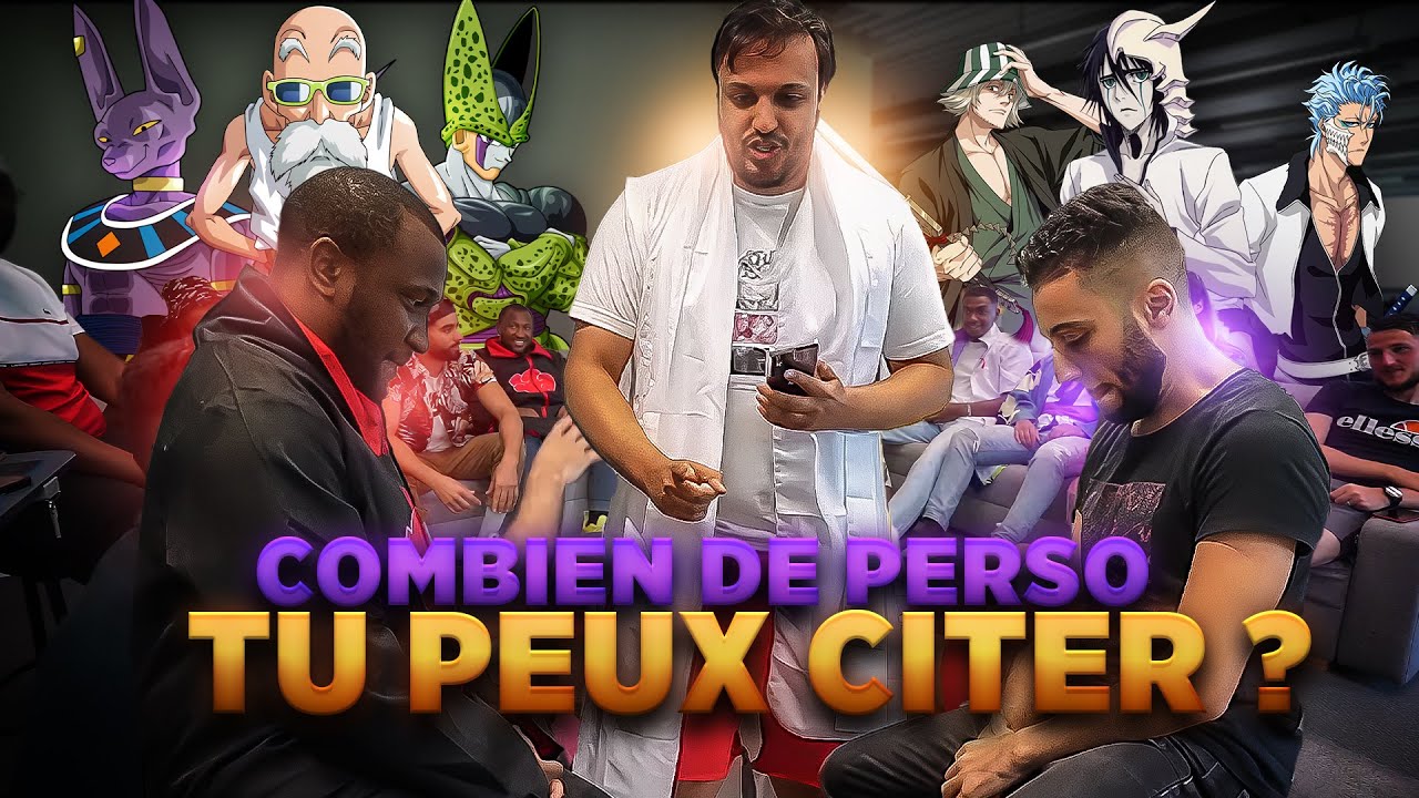 CELUI QUI CITE LE PLUS DE PERSONNAGES D'ANIMÉS GAGNE !!